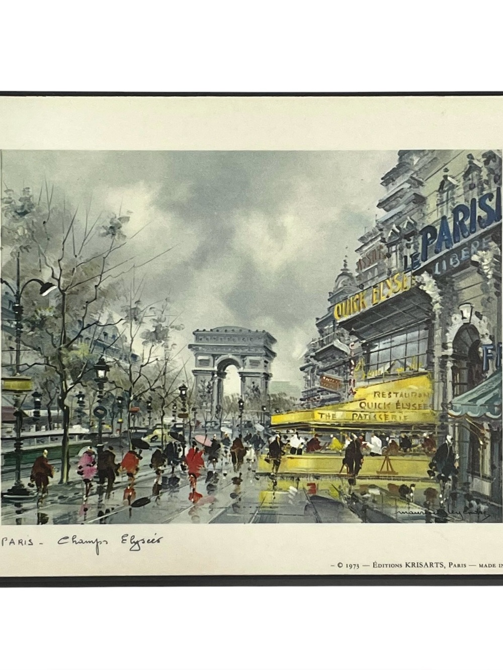 Vintage 1970s Maurice Louis Legendre Champs Elysées Editions Krisarts Paris